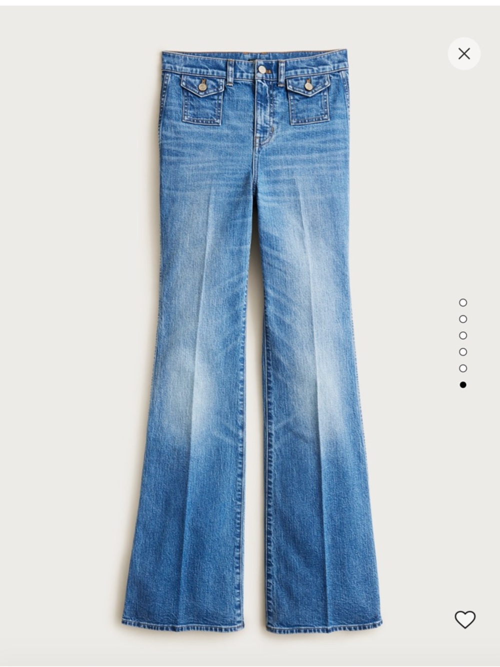 J. Crew vintage flare Jeans with flap pockets